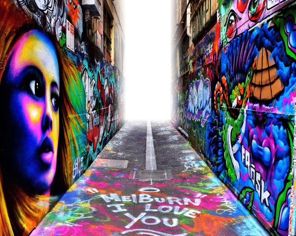 Graffitti Alley Melbourne Montage photo