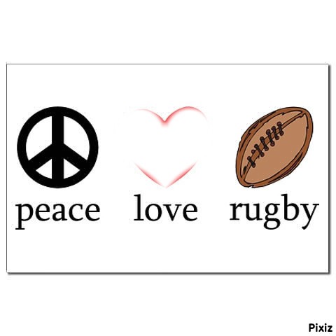 PEACE LOVE RUGBY <3 Fotomontage