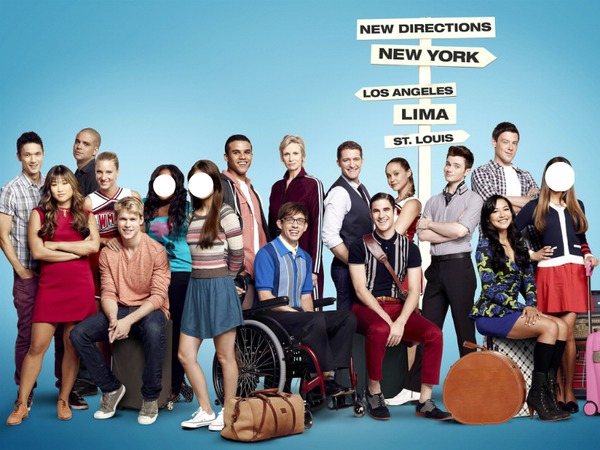 Glee et 3 nouveaux membres Photo frame effect