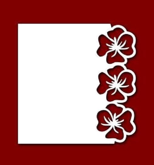 marco y flores rojas. Valokuvamontaasi