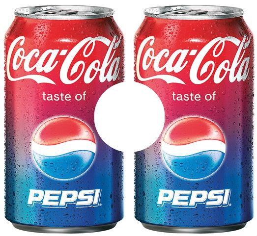 coca-cola and Pepsi Fotomontasje