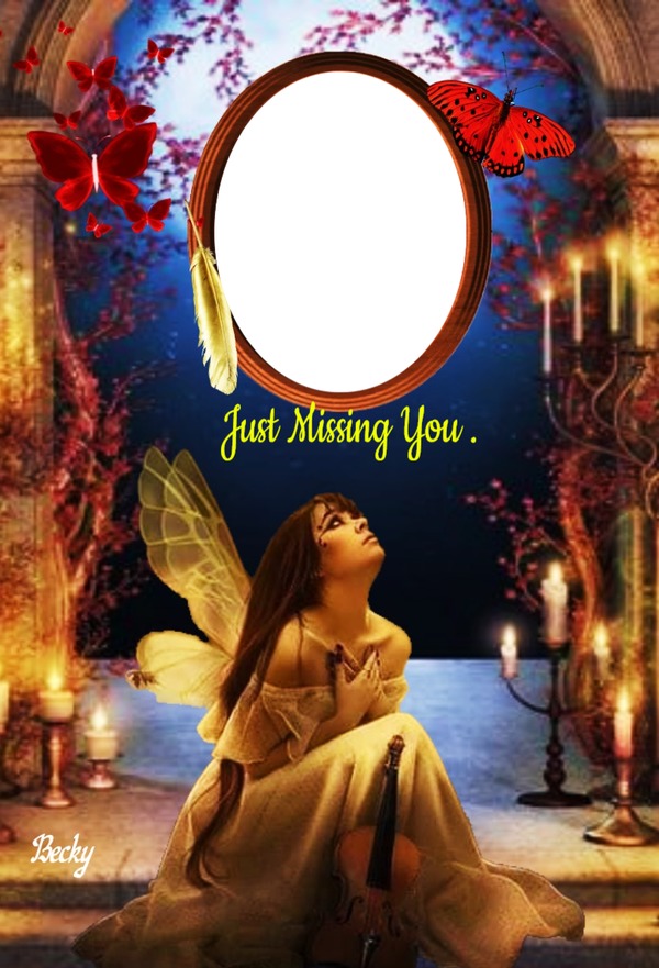 JUST MISSING YOU Photo frame effect