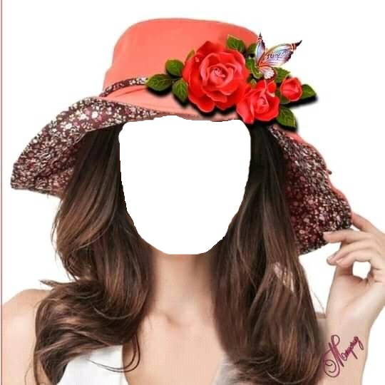 renewilly sombrero rosas Fotomontage