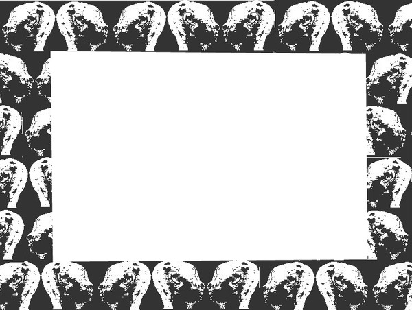 cadre têtes noires et blanches -1 photo Photo frame effect