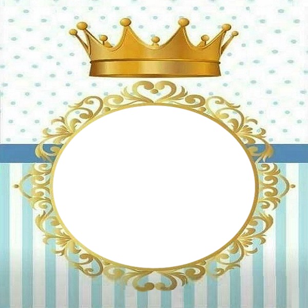 corona y marco ovalado. Fotomontaggio
