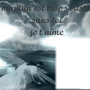 une mere a son fils Photo frame effect