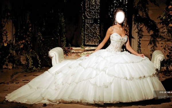 wedding dress Photomontage