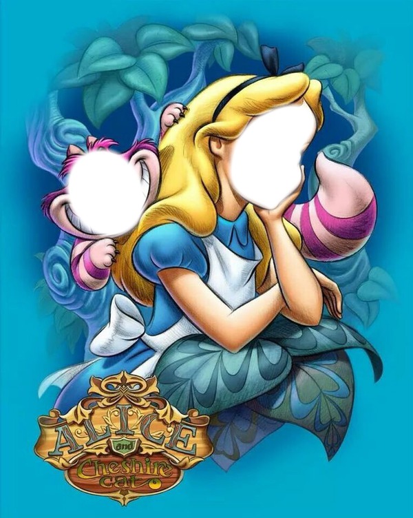 Cheshire Cat and Alice (disney) Fotomontáž