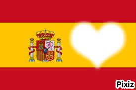 Visage dans le drapeau de l'Espagne Montage photo
