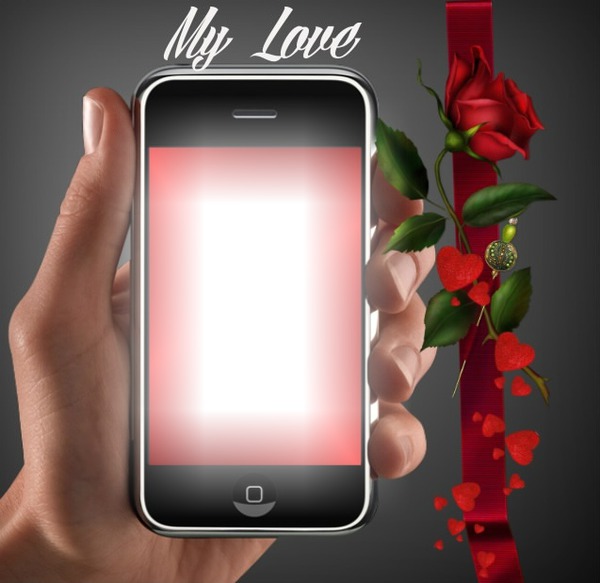 Phone love Photomontage