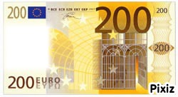 billet de 200 euro Photo frame effect