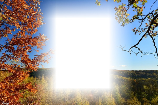 őszi táj Photo frame effect