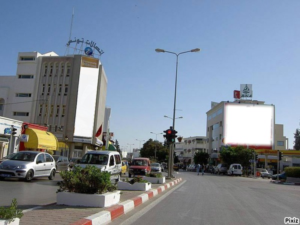 Panneau publicitaire ville d'Algérie Photomontage
