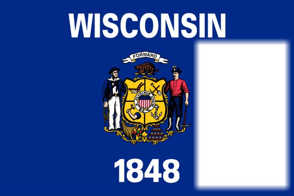 Wisconsin flag Photo frame effect