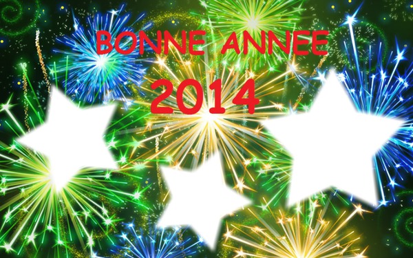 Bonne année 2014 Photo frame effect