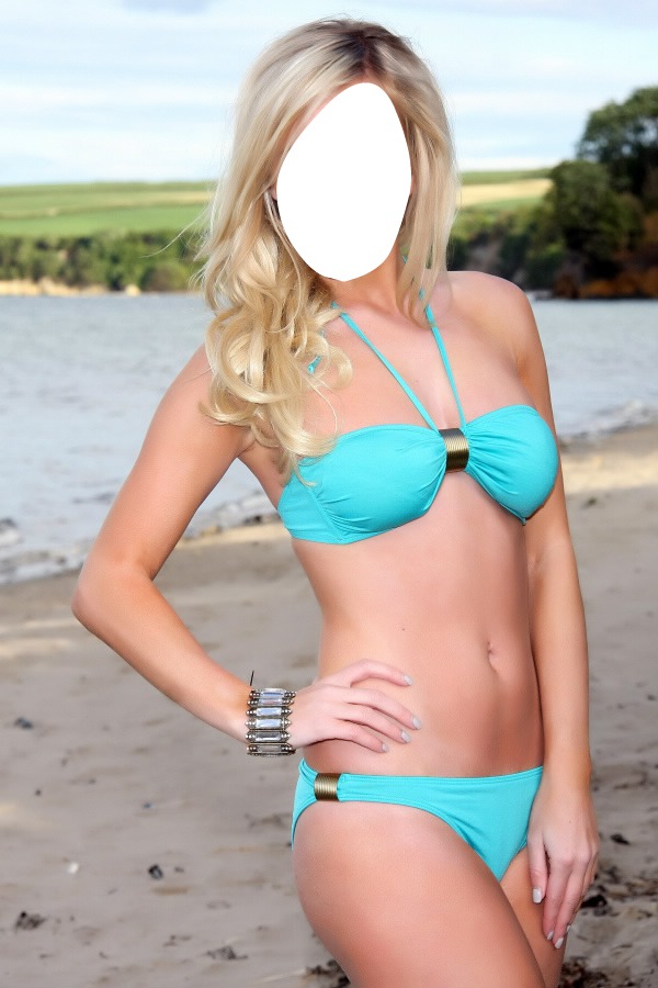 Ice Blue Bikini Girl Fotomontagem
