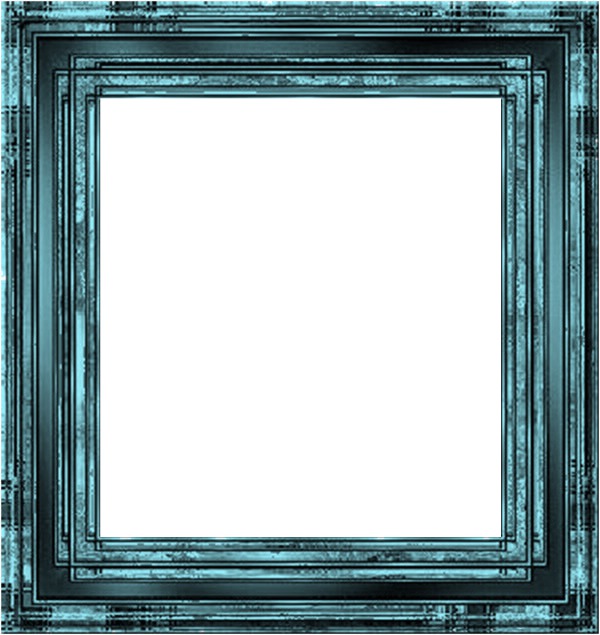 cadre carré bleu Montaje fotografico