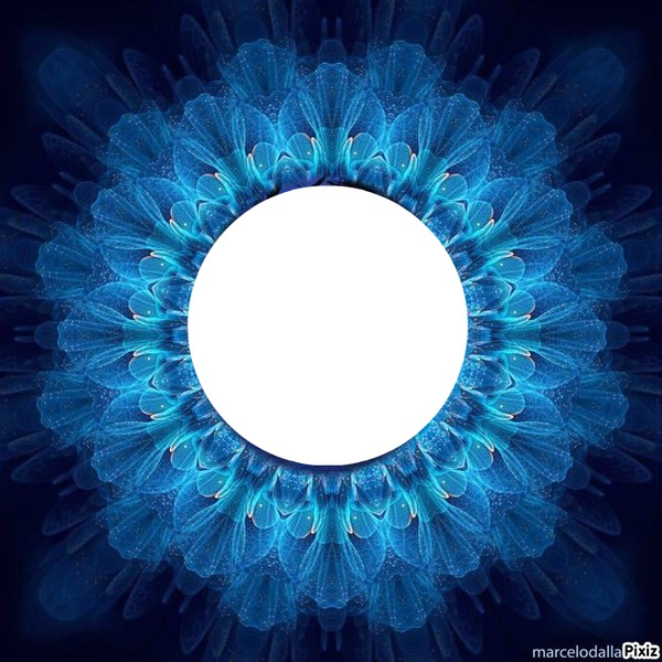 Mandala Azul Fotomontage