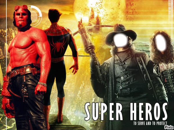 super heros Photo frame effect