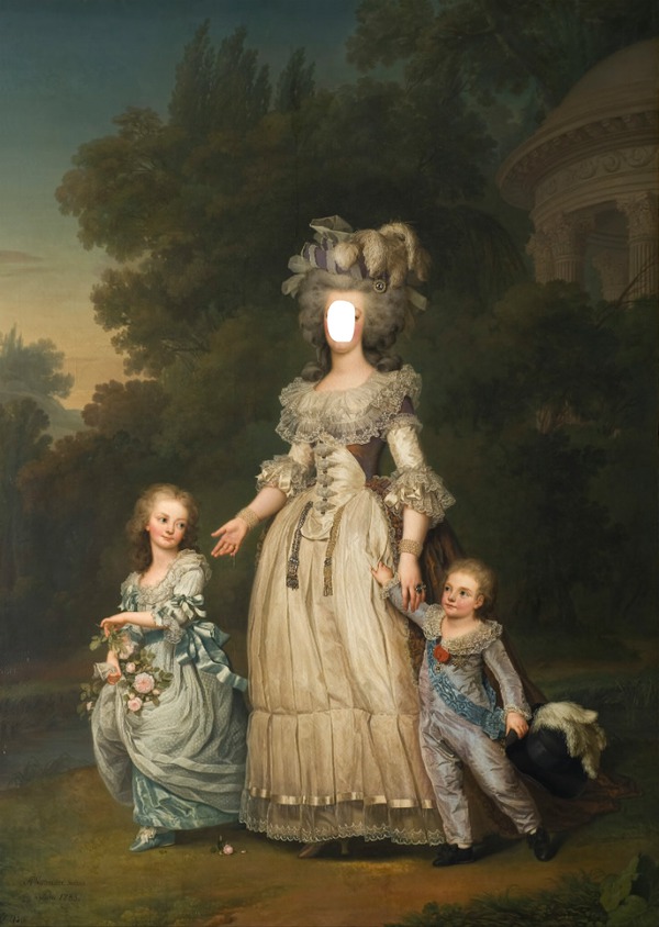 Marie Antoinette and her children AE Photo frame effect