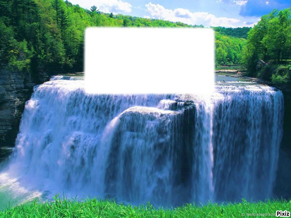 Nature Waterfalls Photo frame effect