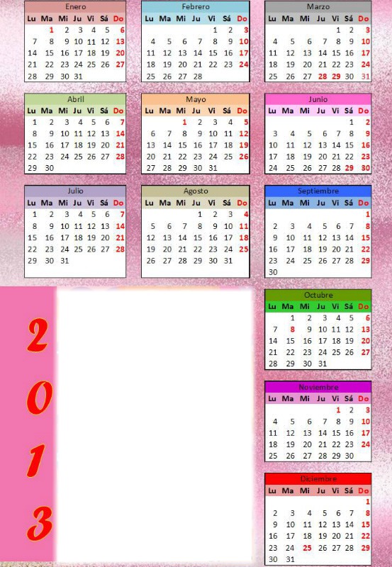 calendario 2013 Fotomontagem