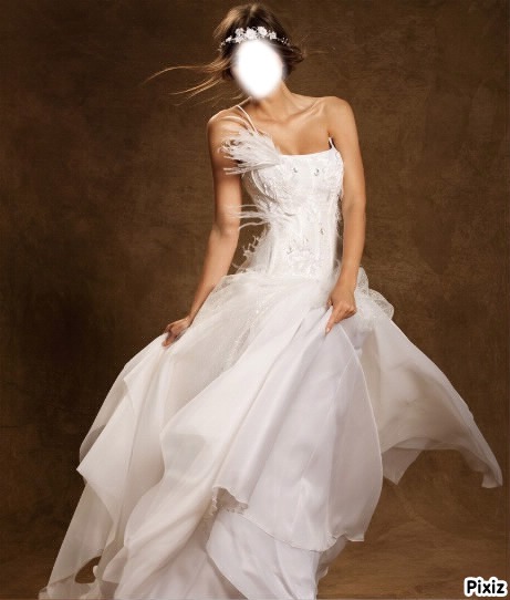robe de marier Photo frame effect