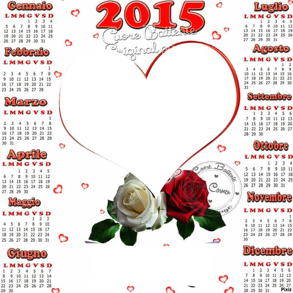 calendario 2015 Fotoğraf editörü
