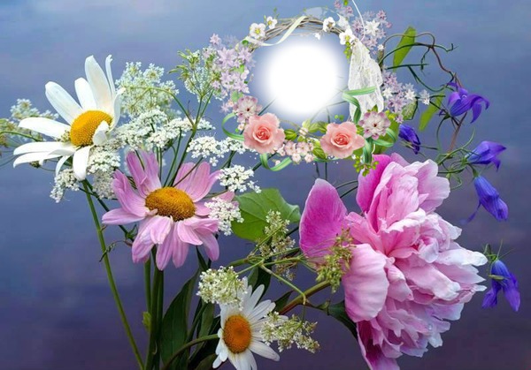 Cadre florale Photo frame effect