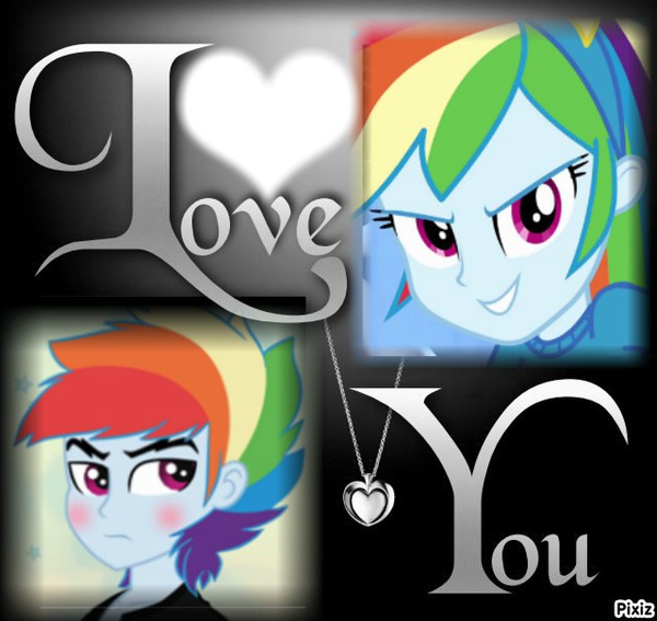 MLP LOVE RD AND RB Fotomontažas