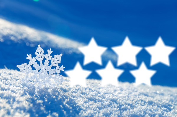 Snowing Stars Photo frame effect