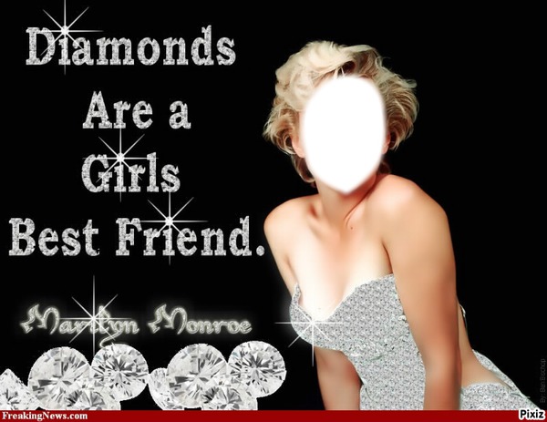 les diamants sont un meilleur ami des filles Фотомонтаж