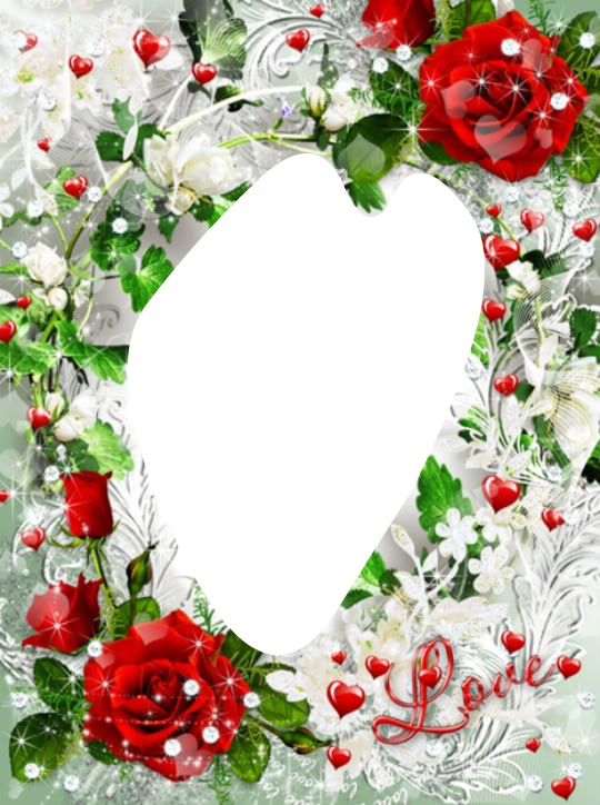 rosas y corazones Photomontage