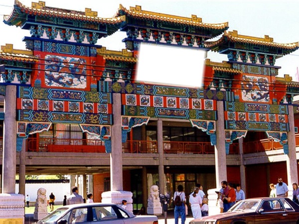 China town Photo frame effect
