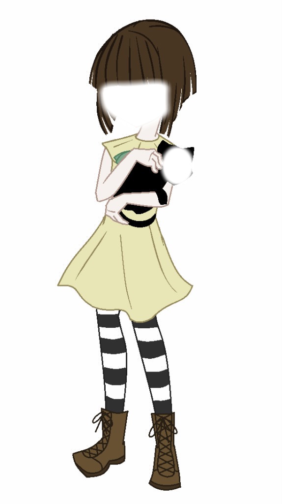 Fran Bow and mistet Midnight Fotomontage