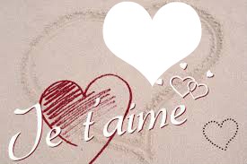 je t'aime 1 cadre Photo frame effect