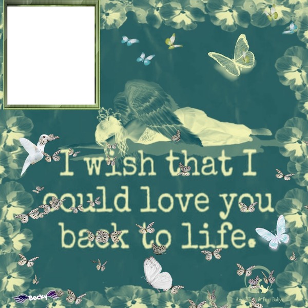 i wish i could love you back to life フォトモンタージュ