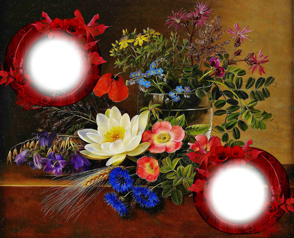 Cadre florale Fotomontage