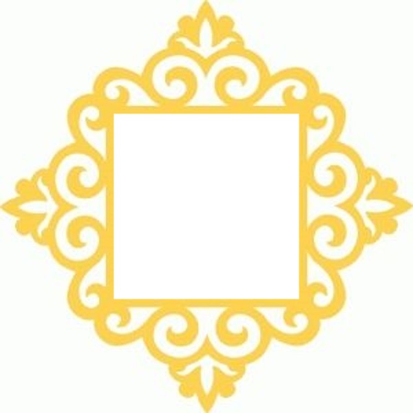 marco amarillo, romboide Fotomontage