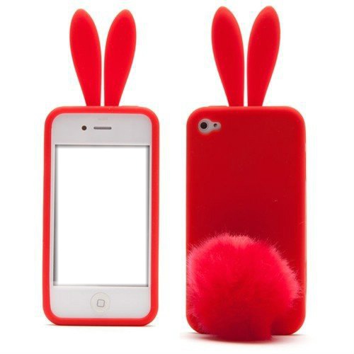 Celular de conejo rojo Fotomontaža