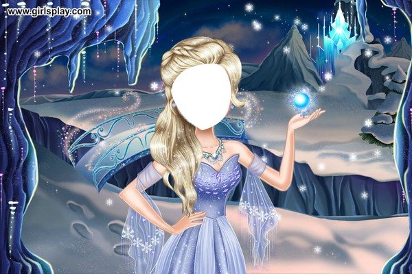 Elsa Frozen Fotomontažas