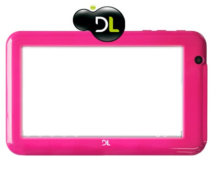 Tablet Full HD rosa Fotomontage
