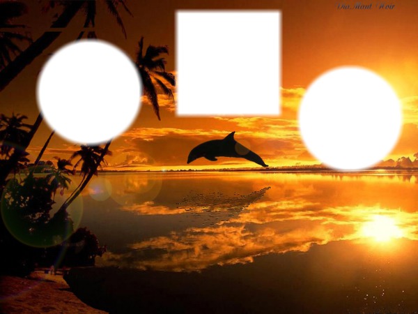 coucher de soleil dauphin Fotomontāža