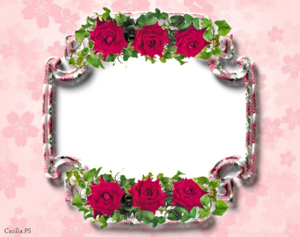 Cc Marco de rosas rojas Photo frame effect