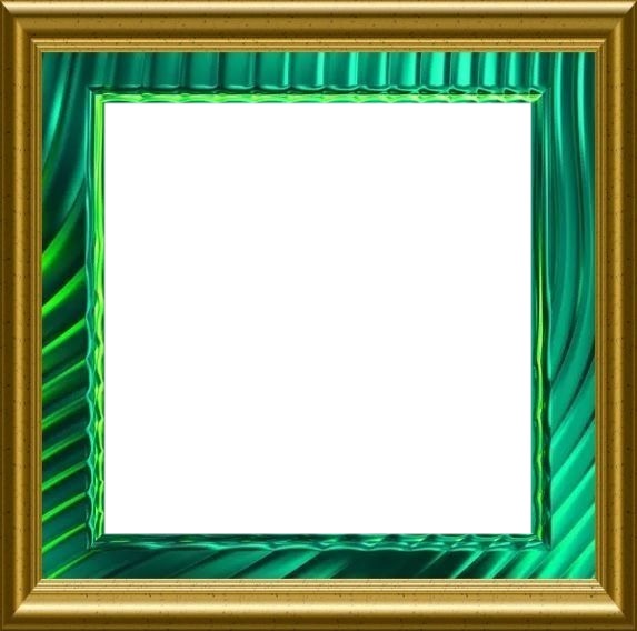 QUADRO - Clássico Fundo Verde Photo frame effect