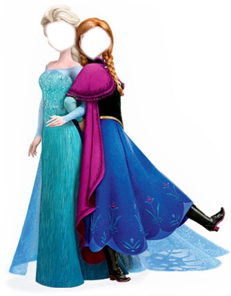 Face Anna e Elsa Frozen Fotomontáž