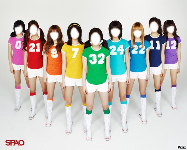 SNSD "What's your favourite jersey?" Valokuvamontaasi