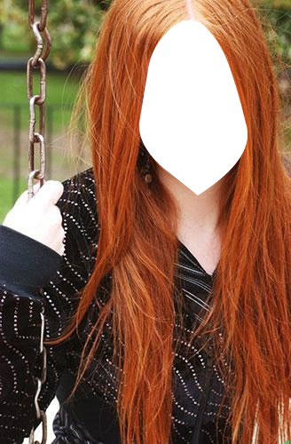 cheveux roux Photo frame effect