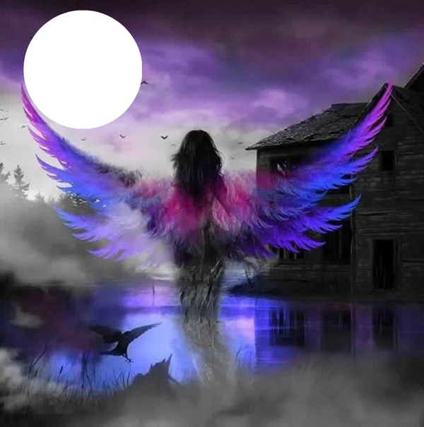 precious purple wings Fotomontagem