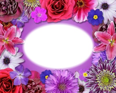 cadre de fleur Fotomontage